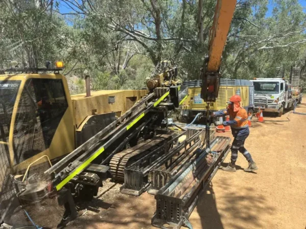 fulton hogan construction site with boretech vehicles